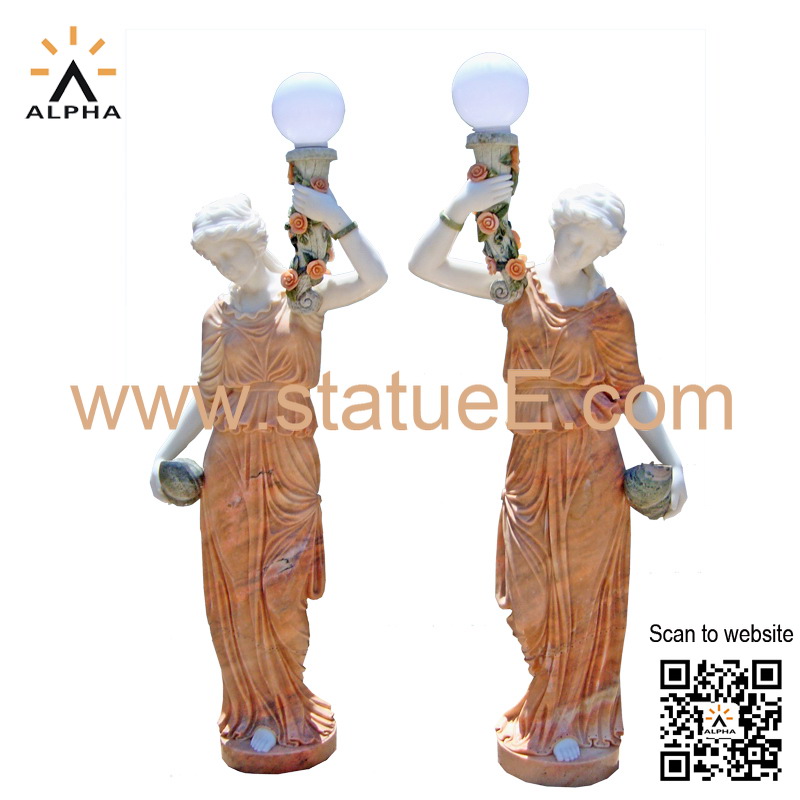 Marble statue lamp